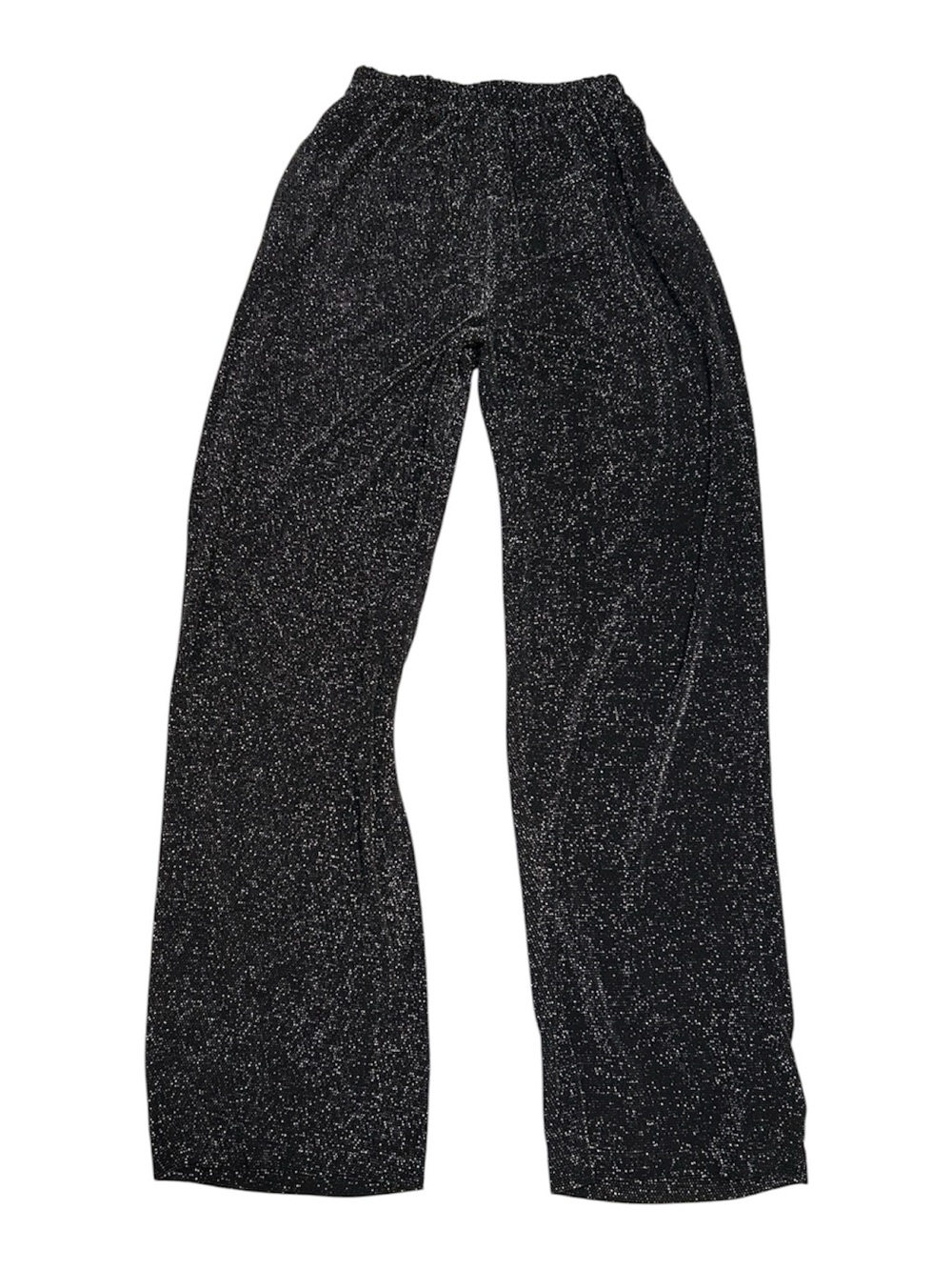 Balenciaga Black Lurex Wide-Leg Pants